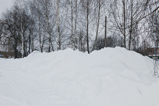 Самые высокие сугробы в Брестской области в городе Ганцевичи